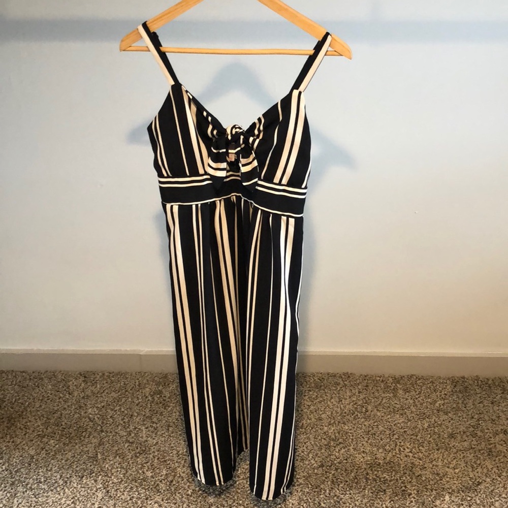 Midi black and white dress